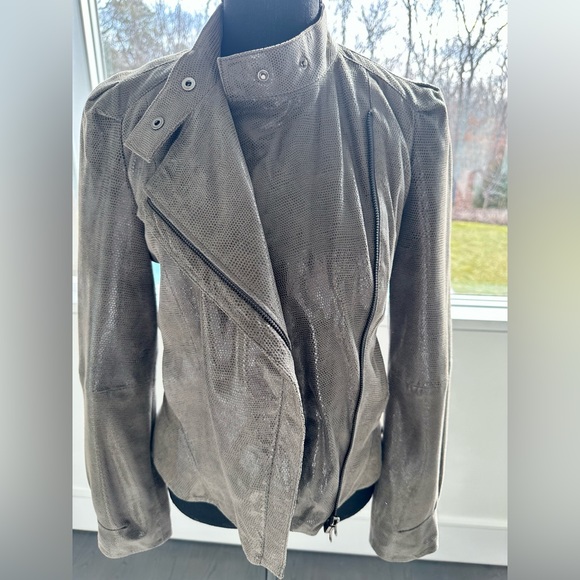 Reiss 1971 Leather Jacket (Brown) size UK 10/US6 - Picture 4 of 16